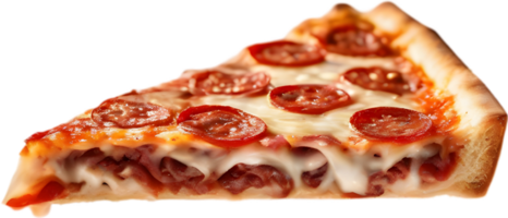 Indulge in a slice with gooey mozzarella, perfectly baked. AI-Generated. png