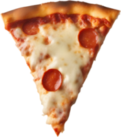 Indulge in a slice with gooey mozzarella, perfectly baked. AI-Generated. png