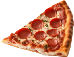 Indulge in a slice with gooey mozzarella, perfectly baked. AI-Generated. png