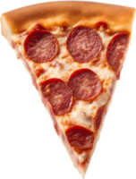 Indulge in a slice with gooey mozzarella, perfectly baked. AI-Generated. png