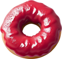 genieten in de onweerstaanbaar charme van een donut, met een glanzend topping dat belooft een verrukkelijk, decadent beleven. ai-gegenereerd. png