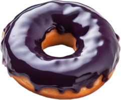 Indulge in the irresistible charm of a donut, featuring a lustrous topping that promises a delightful, decadent experience. AI-Generated. png