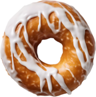 Indulge in the irresistible charm of a donut, featuring a lustrous topping that promises a delightful, decadent experience. AI-Generated. png