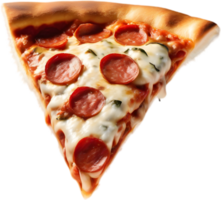 Indulge in a slice with gooey mozzarella, perfectly baked. AI-Generated. png