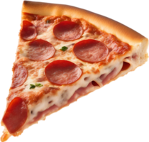 Indulge in a slice with gooey mozzarella, perfectly baked. AI-Generated. png