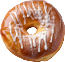 Indulge in the irresistible charm of a donut, featuring a lustrous topping that promises a delightful, decadent experience. AI-Generated. png