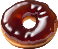 saciar dentro a irresistível charme do uma rosquinha, apresentando uma brilhante cobertura este promessas uma delicioso, decadente experiência. gerado por ai. png