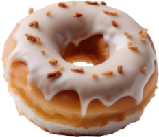 saciar dentro a irresistível charme do uma rosquinha, apresentando uma brilhante cobertura este promessas uma delicioso, decadente experiência. gerado por ai. png