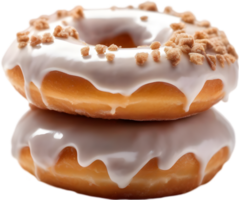 Indulge in the irresistible charm of a donut, featuring a lustrous topping that promises a delightful, decadent experience. AI-Generated. png