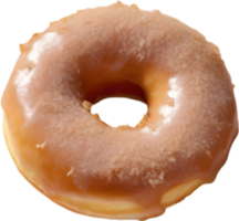 genieten in de onweerstaanbaar charme van een donut, met een glanzend topping dat belooft een verrukkelijk, decadent beleven. ai-gegenereerd. png