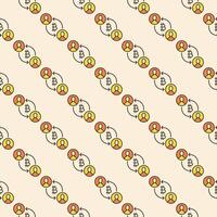 P2P Cryptocurrency Exchange Bitcoin Trading colored seamless pattern vector