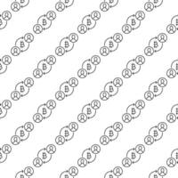 P2P Bitcoin Trading Cryptocurrency Exchange thin line seamless pattern vector