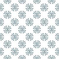 Bitcoin Chip Crypto Technology linear seamless pattern vector