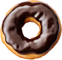 genieten in de onweerstaanbaar charme van een donut, met een glanzend topping dat belooft een verrukkelijk, decadent beleven. ai-gegenereerd. png