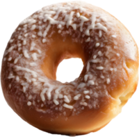 Indulge in the irresistible charm of a donut, featuring a lustrous topping that promises a delightful, decadent experience. AI-Generated. png