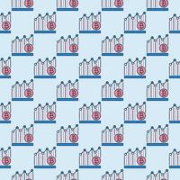 Bitcoin Graph Cryptocurrency Trading colored seamless pattern vector