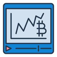 Bitcoin Education Crypto Currency Learning round colored icon or symbol vector