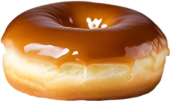 complacer en el irresistible encanto de un rosquilla, presentando un lustroso Adición ese promesas un encantador, decadente experiencia. ai-generado. png