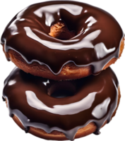 Indulge in the irresistible charm of a donut, featuring a lustrous topping that promises a delightful, decadent experience. AI-Generated. png