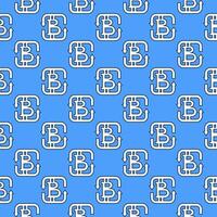 Bitcoin Decentralized Crypto currency colored seamless pattern vector