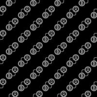 Man with Bitcoin sign Crypto P2P outline seamless pattern vector