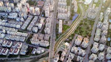 Mersin from above. residential district charm meets sea, showcasing residential district development, with residential district views against blue sky backdrop video