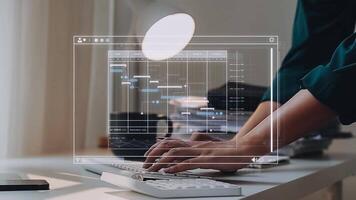 progetto manager Lavorando con gantt grafico programma per Piano compiti e prodotti finali. programmazione attività con un' pianificazione Software, aziendale strategia per finanza, operazioni, i saldi, marketing. video