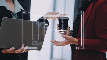 Project manager working with Gantt chart schedule to plan tasks and deliverables. Scheduling activities with a planning software, Corporate strategy for finance, operations, sales, marketing. video