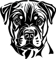 en stencil ClipArt terar de silhuett av en söt hund. hund ClipArt i minimalistisk stil. ai-genererad. png