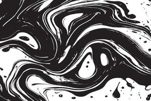 black liquid grunge texture image on white background for background texture vector