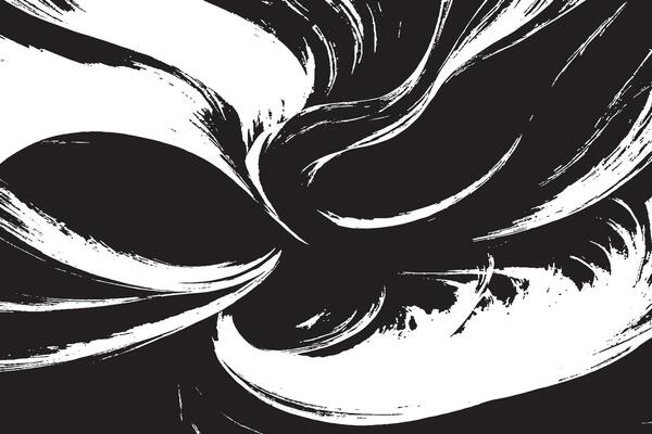 monochrome abstract black grunge texture on white background, image for background texture