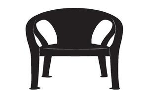 black silhouette texture of a chair on white background vector