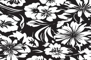 negro silueta textura de un flor en blanco antecedentes vector