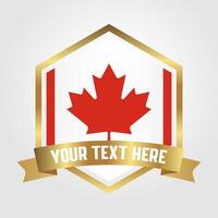 Golden Luxury Canada Label Illustration vector