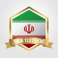 Golden Luxury Iran Label Illustration vector