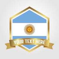 Golden Luxury Argentina Label Illustration vector