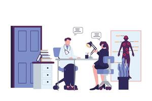 consultation with doctor flat style illustration design vector