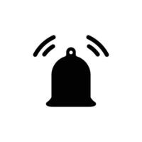 bell solid black icon design good for website and mobile app vector