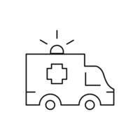 ambulance thin outline icon design good for website and mobile app vector