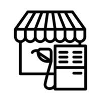 petrol shop outline icon pixel perfect design good for website and mobile app vector