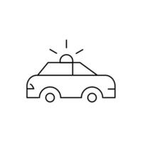 police car thin outline icon design good for website and mobile app vector