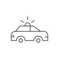 police car thin outline icon design good for website and mobile app vector