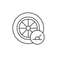 tire pressure thin outline icon design good for website and mobile app vector