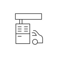 gas station thin outline icon design good for website and mobile app vector