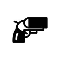 flare gun solid black icon design good for website and mobile app vector