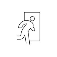emergency door thin outline icon design good for website and mobile app vector