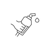 nozzle gas pump thin outline icon design good for website and mobile app vector