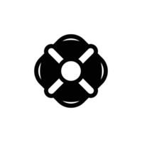 lifebuoy solid black icon design good for website and mobile app vector