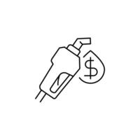 cheap gasoline thin outline icon design good for website and mobile app vector