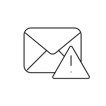 emergency message thin outline icon design good for website and mobile app vector